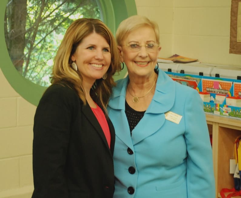 Mrs. Sandra deal with Mount Yonah Elementary Principal Jill Baughman 