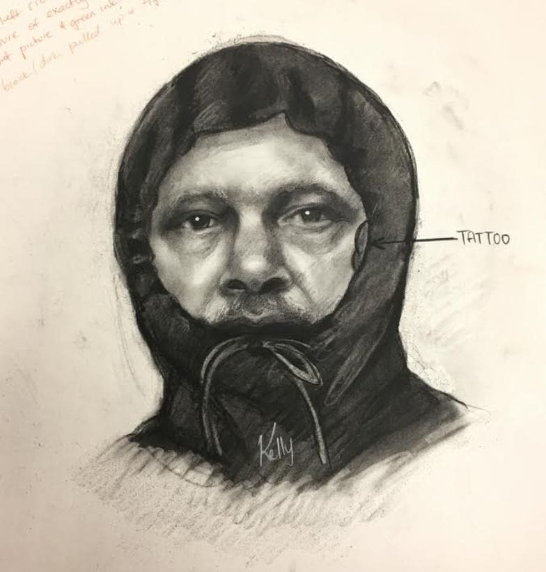 Sketch Released Of Attempted Armed Robbery And  Shooting Suspect