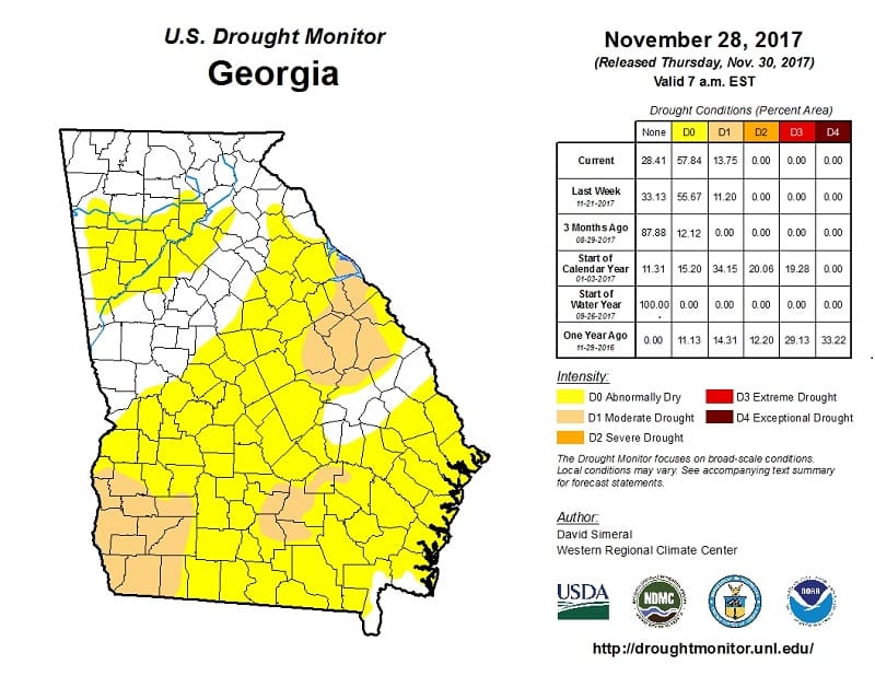 Drought Edging Toward North Georgia