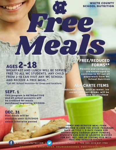 W.C. Schools Have Free Meals For Children