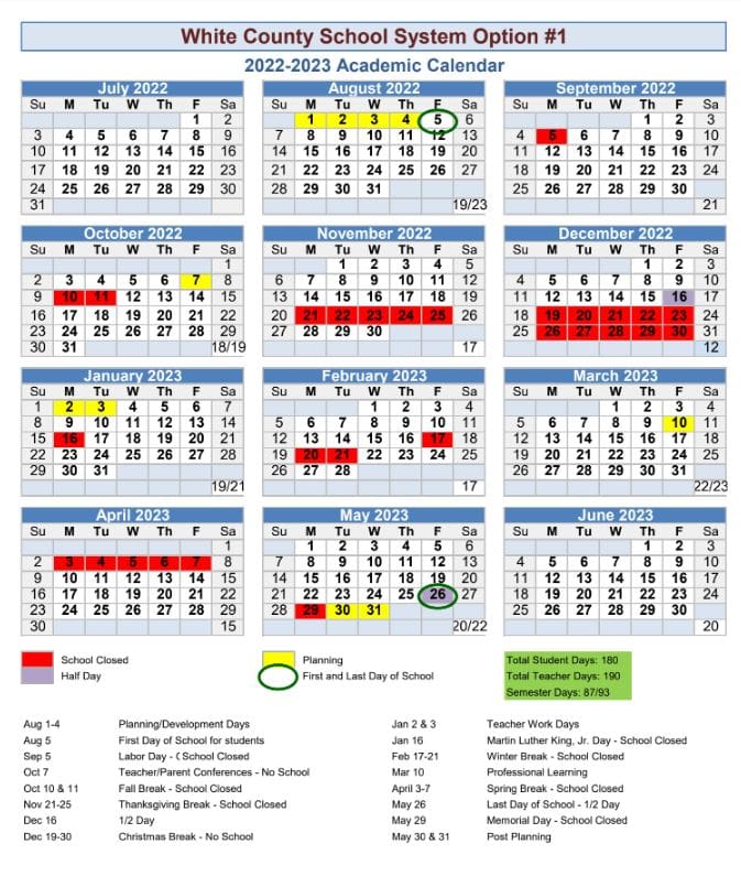 White County Schools Seeks Parent Input On School Calendars - WRWH